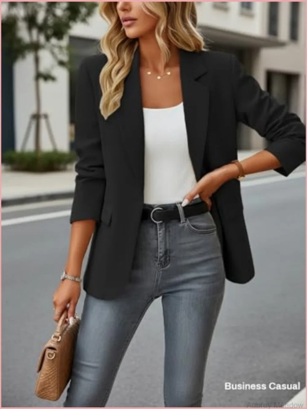Fully Lined Lightweight Casual Blazer with Pockets